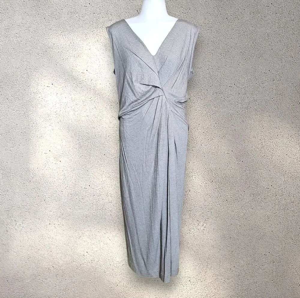 Elegant Gray Sleeveless Dress by ESCADA